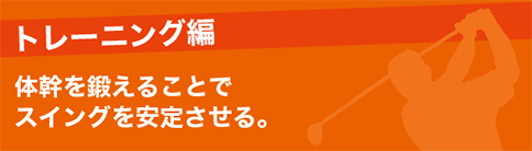 トレーニング編 体幹を鍛えることでスイングを安定させる。