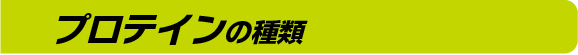 プロテインの種類